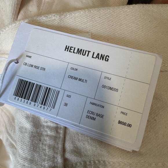 Helmut Lang Low Rise Straight Jeans Cream Muti Jeans - Picture 12 of 16